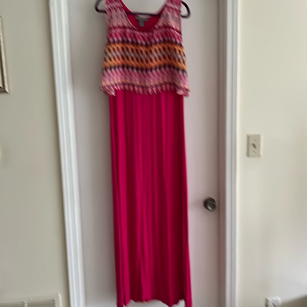 Kate & Mallory sleeveless maxi umpire drape